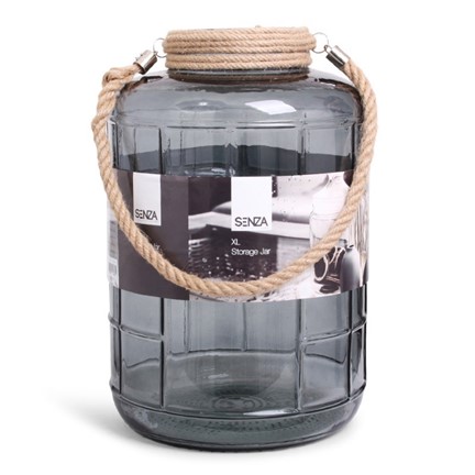 SENZA Glass Jar XL Grey