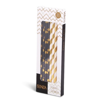 SENZA Paper Straws Gold