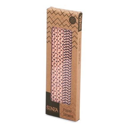 SENZA Paper Straws Brown