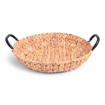 SENZA Hyacinth Shallow Basket with Handles