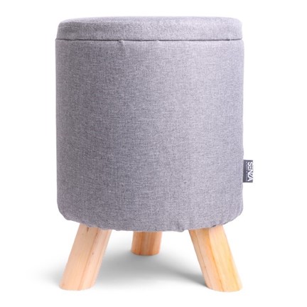 SENZA Storage Decoration Pouffe Light Grey