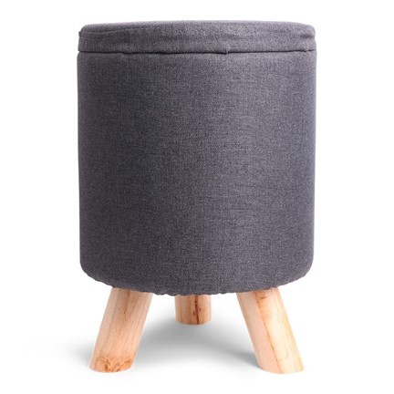 SENZA Storage Decoration Pouffe Dark Grey