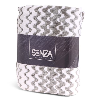 SENZA Waves Blanket White/Green