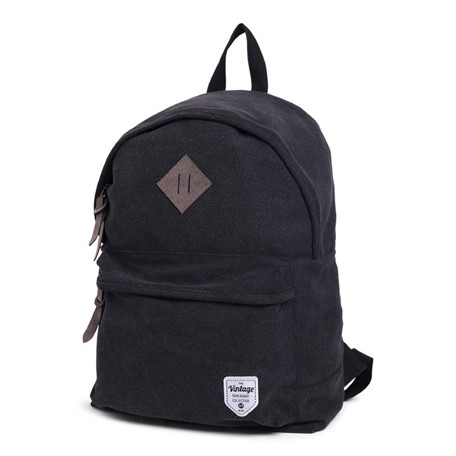 Vintage Canvas Backpack Black