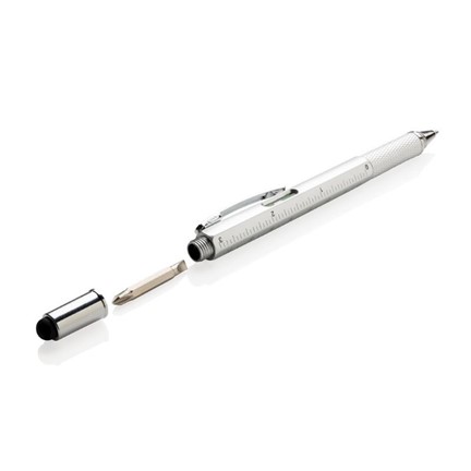 5-in-1 ABS toolpen, grijs