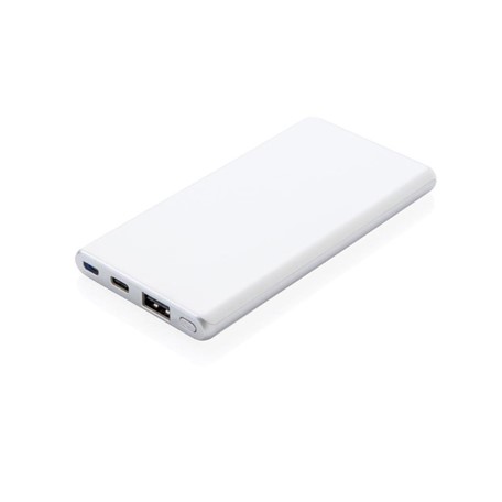 Ultra snelle 5.000 mAh powerbank, wit