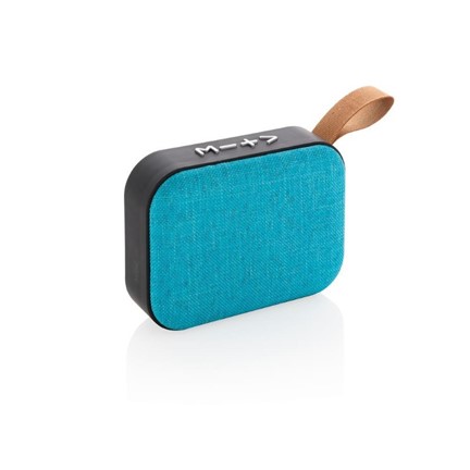 Fabric trend draadloze 3W speaker, blauw