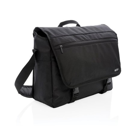 Swiss Peak RFID 15" laptop messenger tas PVC vrij, zwart