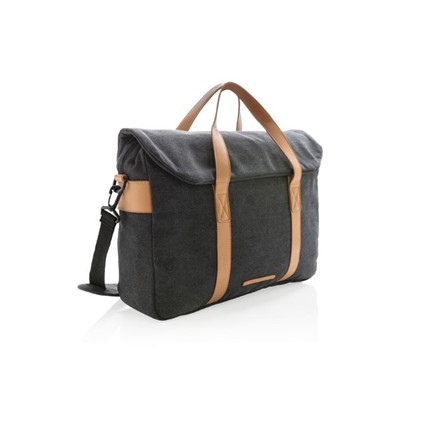 Canvas laptop tas PVC vrij, zwart