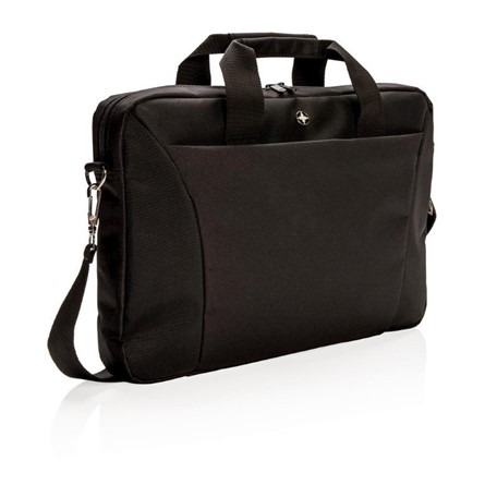 Slim 15.4 laptop tas, zwart