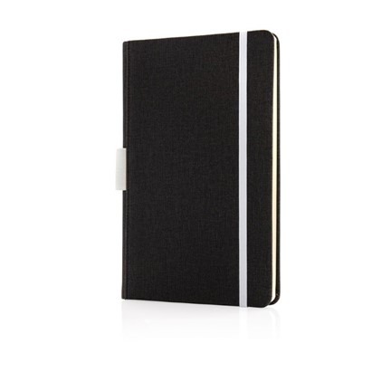 Luxe A5 notebook met penhouder, wit