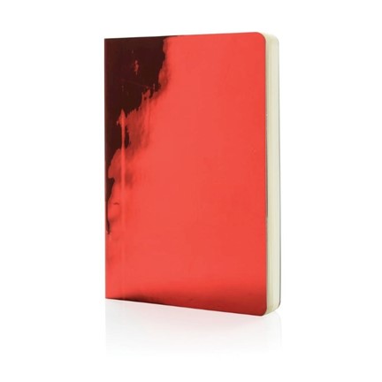 A5 Deluxe metallic notitieboek, rood