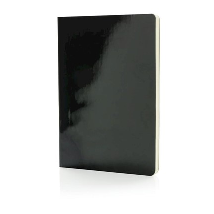 A5 Deluxe metallic notitieboek, zwart