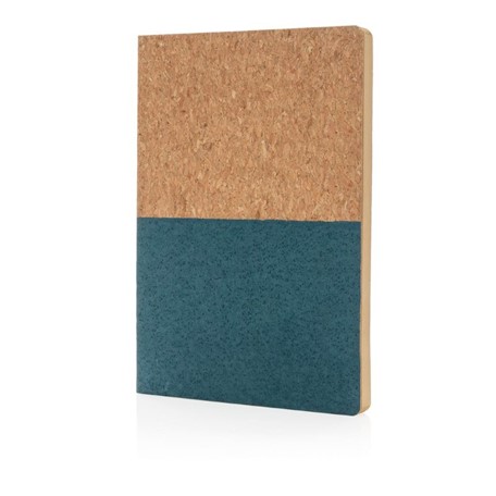 Eco kurk A5 notitieboek, blauw