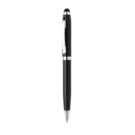 Deluxe stylus pen met COB lamp, zwart