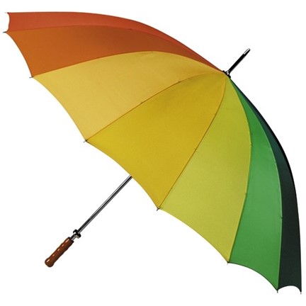 golfparaplu, regenboogkleuren